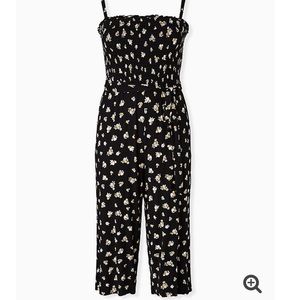 NWT Torrid 3X Floral Smocked Jumpsuit